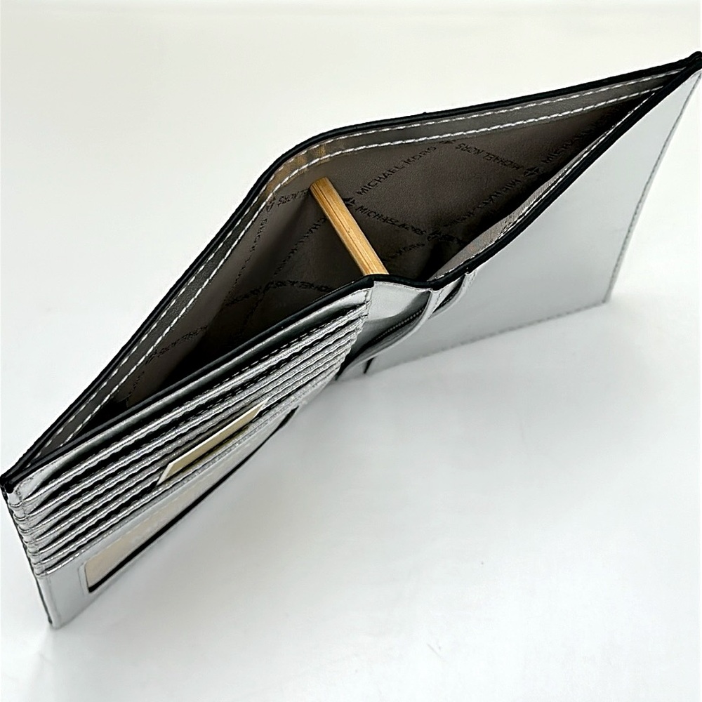 Michael Kors Gray Wallet with Signature Monogram - Picture 7 of 9